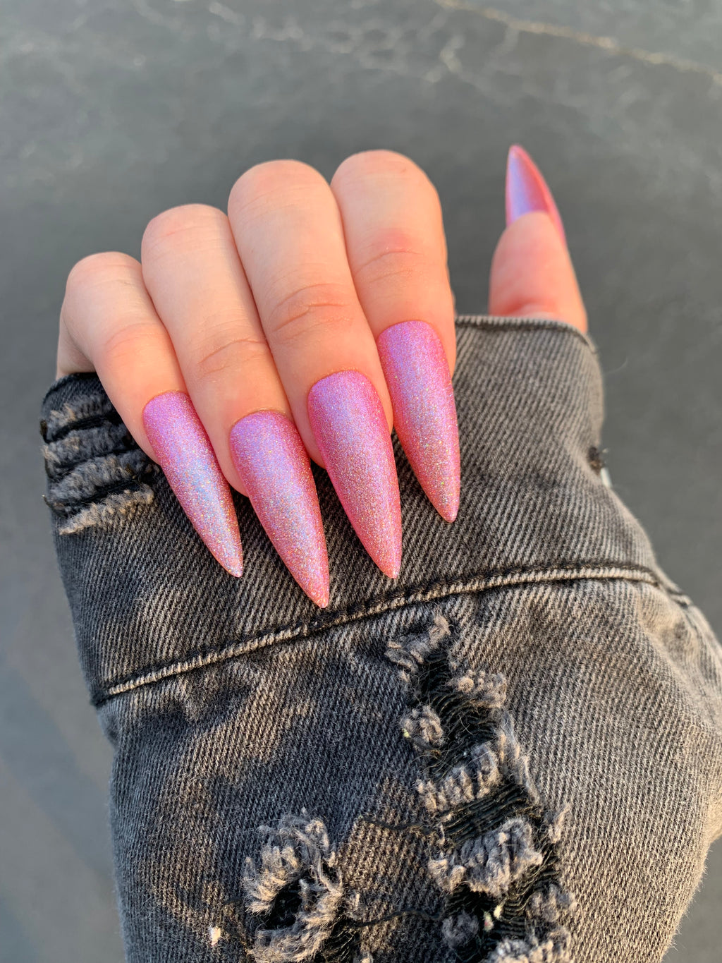 SALMON PINK GLITTER