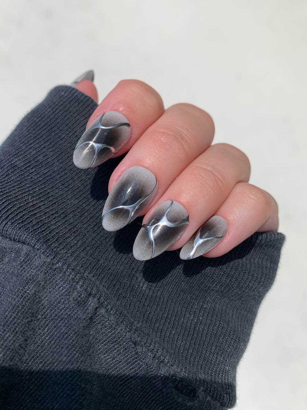 BLACK GRAY AURA AIRBRUSH ABSTRACT